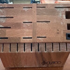 Cutco Brown Wooden Knife Holder